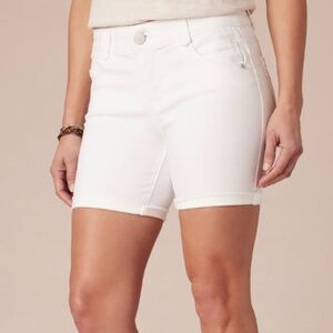 White Long Absolution Denim Shorts Democracy